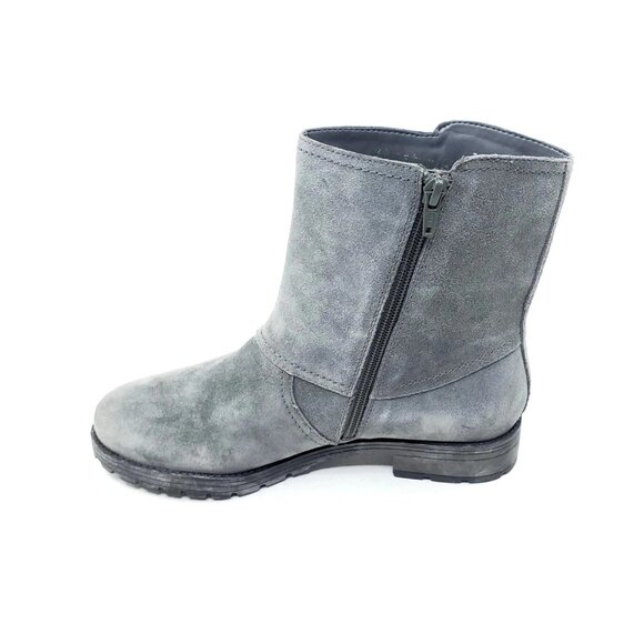 Naturalizer N5 Comfort Gray Suede Leather Buckle Ankle Boots Womens Size 8.5 W - Picture 8 of 9